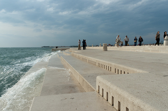 Listen to a sea organ make music via waves