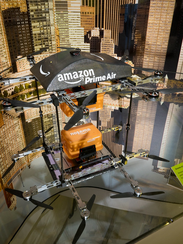 Amazon’s redesigned prime air delivery drone can fly farther and quieter