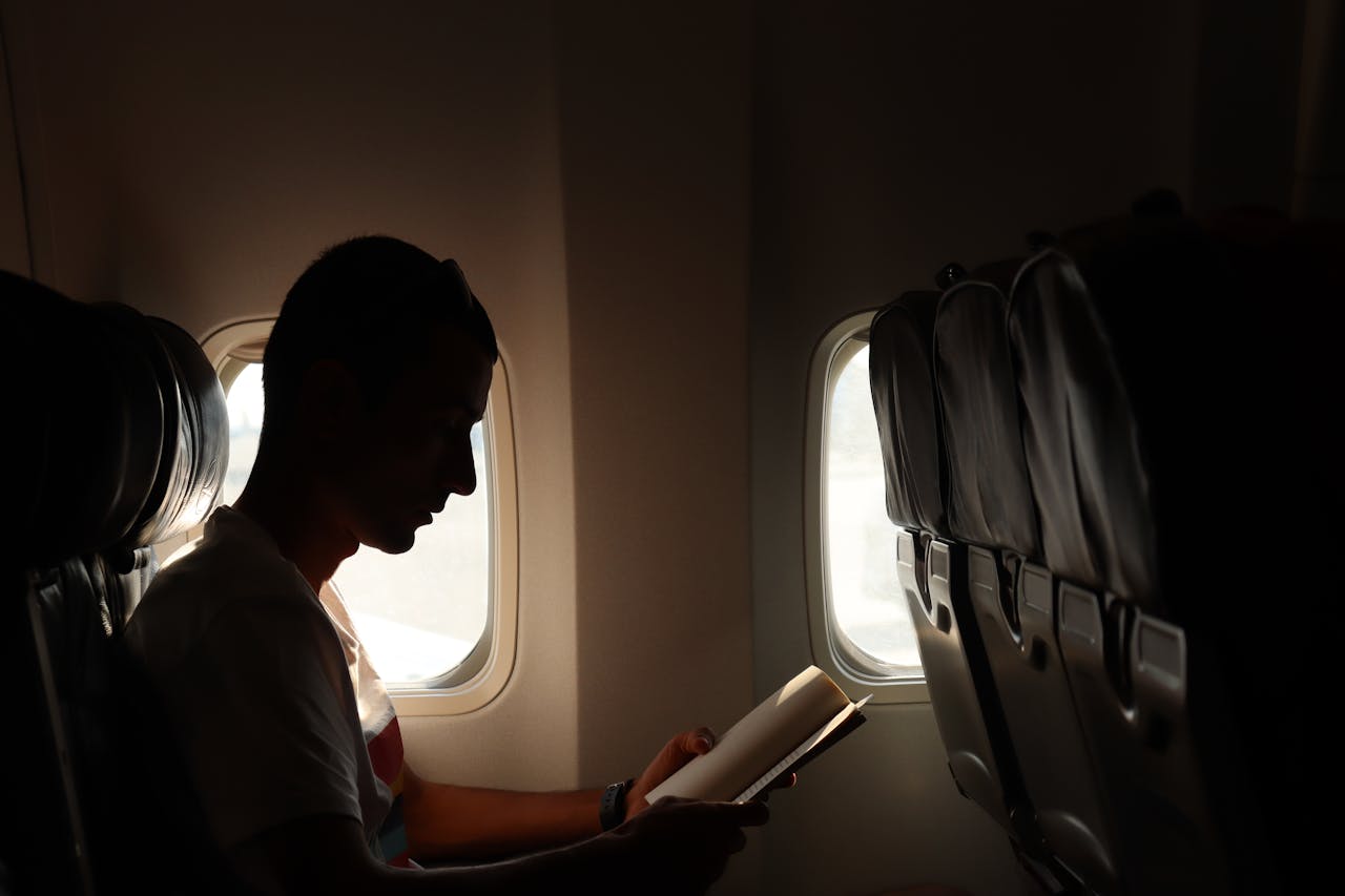 Plane passenger disturbed by loud noise